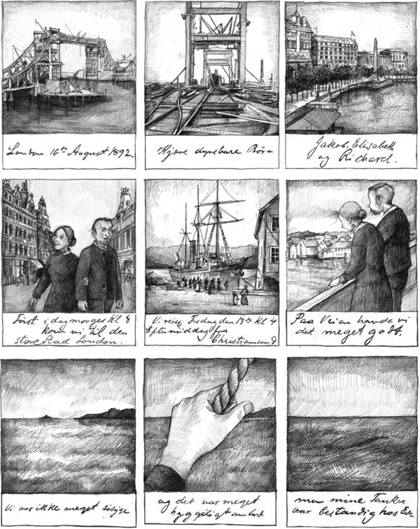Brev og bilder. Lene Ask forteller Rikards historie gjennom brevveksling mellom Rikard og faren.